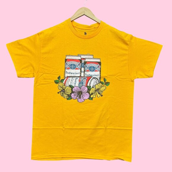 Budweiser King of Beers Label Poster Tee M - Picture 1 of 4